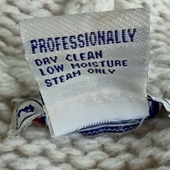 Vintage Aeropostale 100% Wool Hooded Zip-up Ski Sweater Hand Knit Size Medium - Picture 5 of 14